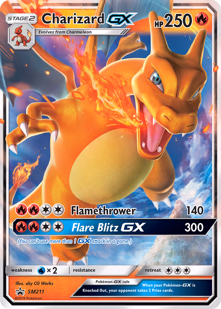 Charizard GX SM211 Pokemon card