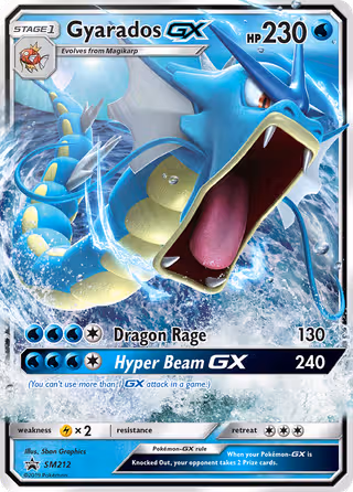 Gyarados GX SM212 Pokemon card