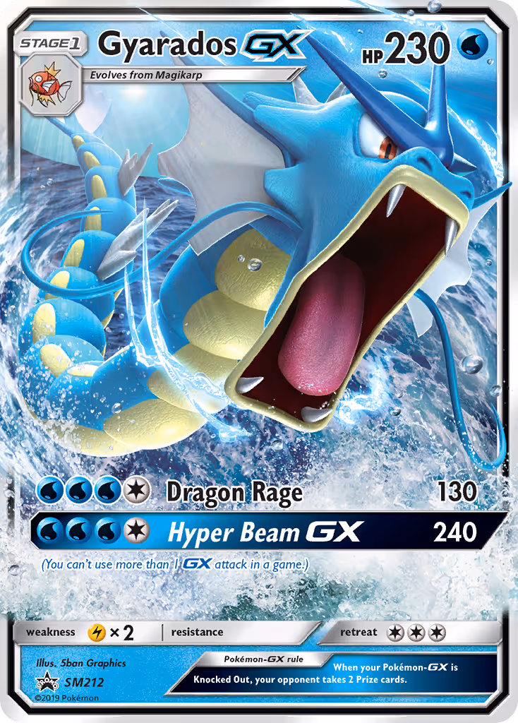 Gyarados GX SM212 Pokemon card