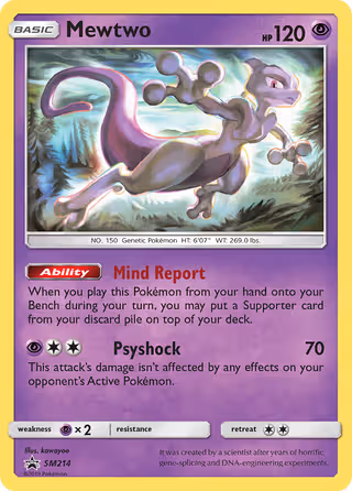 Mewtwo SM214 Pokemon card