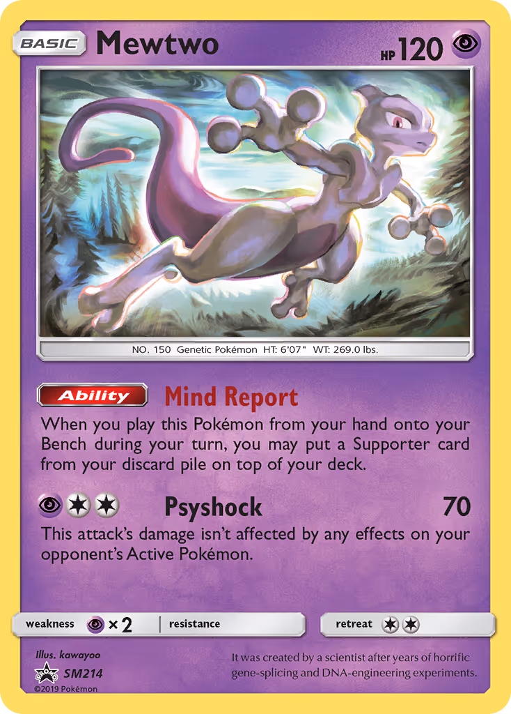 Mewtwo SM214 Pokemon card
