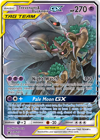 Trevenant & Dusknoir GX SM217 Pokemon card