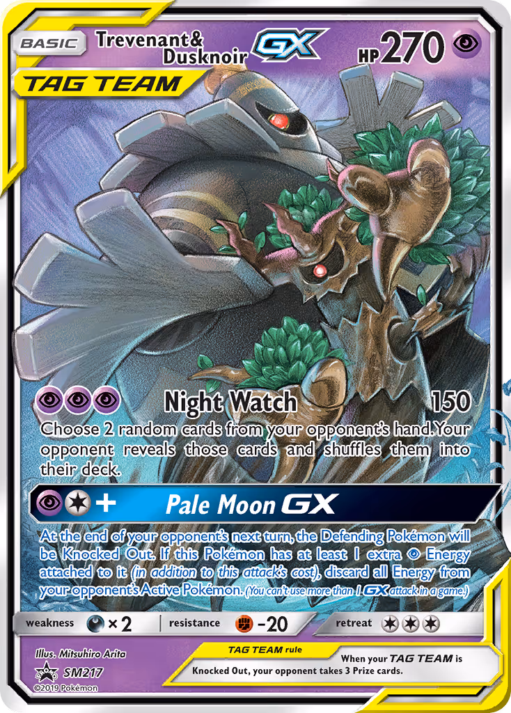 Trevenant & Dusknoir GX SM217 Pokemon card