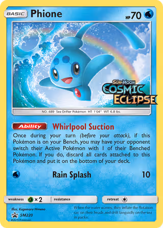 Phione SM220 Pokemon card