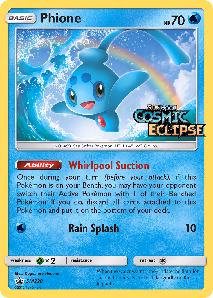 Phione SM220 Pokemon card