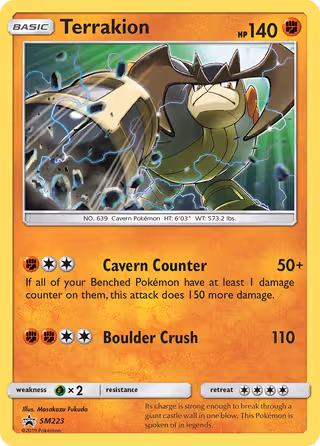 Terrakion SM223 Pokemon card