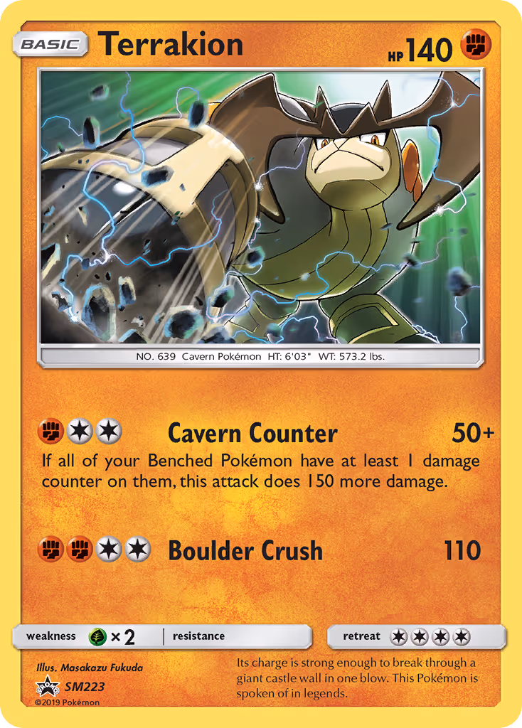 Terrakion SM223 Pokemon card