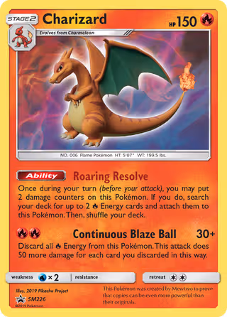 Charizard SM226 Pokemon card
