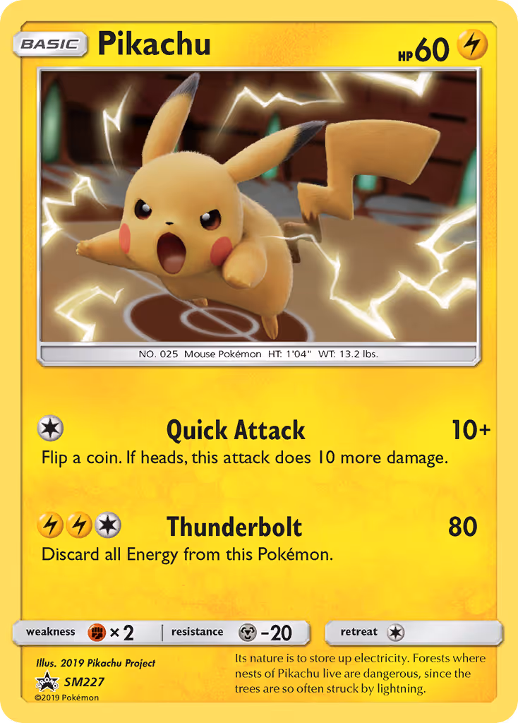 Pikachu SM227 Pokemon card