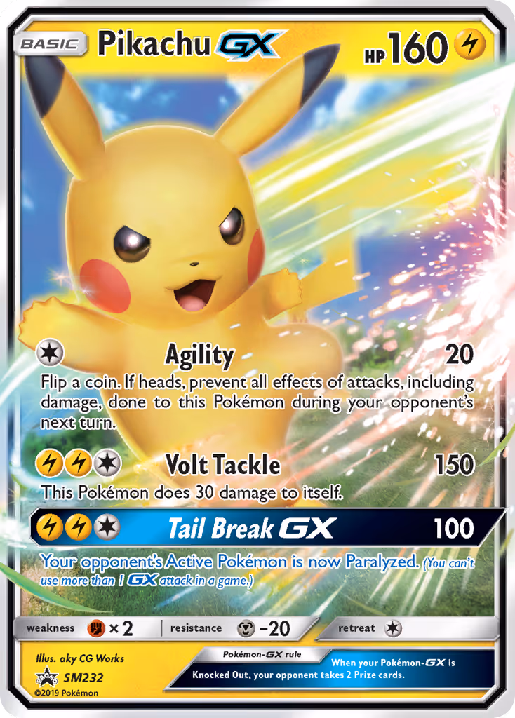 Pikachu GX SM232 Pokemon card