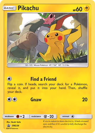 Pikachu SM234 Pokemon card