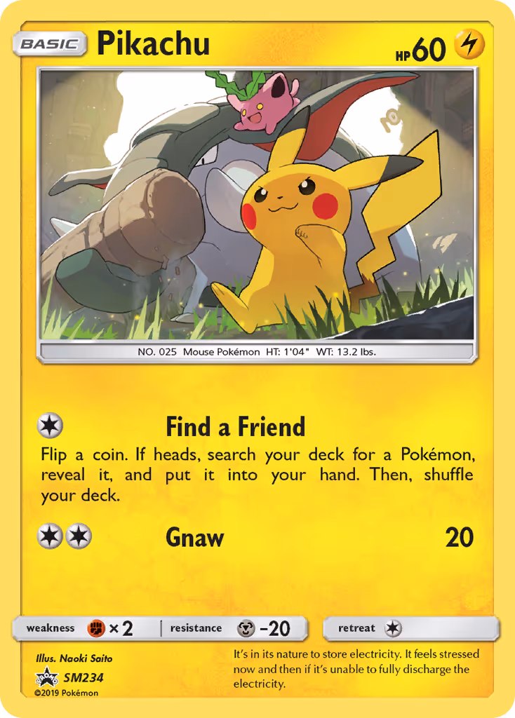 Pikachu SM234 Pokemon card