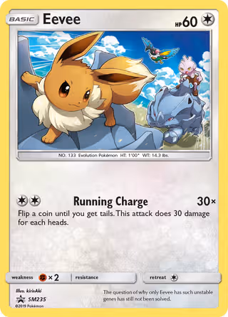 Eevee SM235 Pokemon card