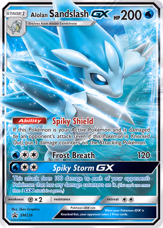Alolan Sandslash GX SM236 Pokemon card