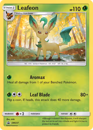 Leafeon SM237 Pokemon card
