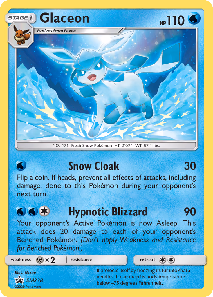 Glaceon SM238 Pokemon card