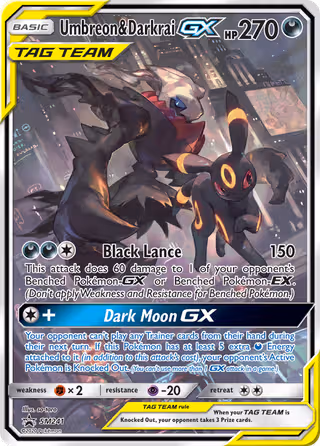 Umbreon & Darkrai GX SM241 Pokemon card