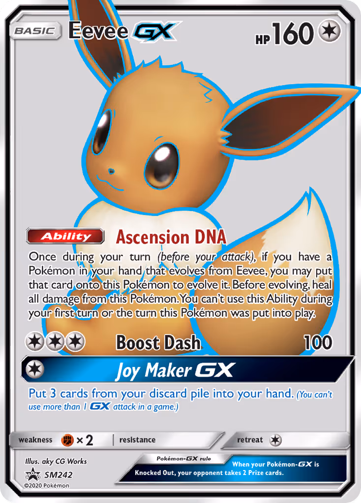 Eevee GX SM242 Pokemon card