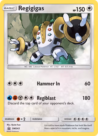 Regigigas SM243 Pokemon card