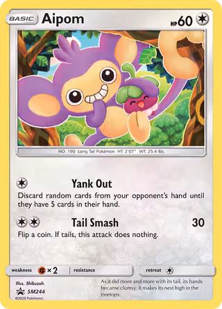 Aipom SM244 Pokemon card
