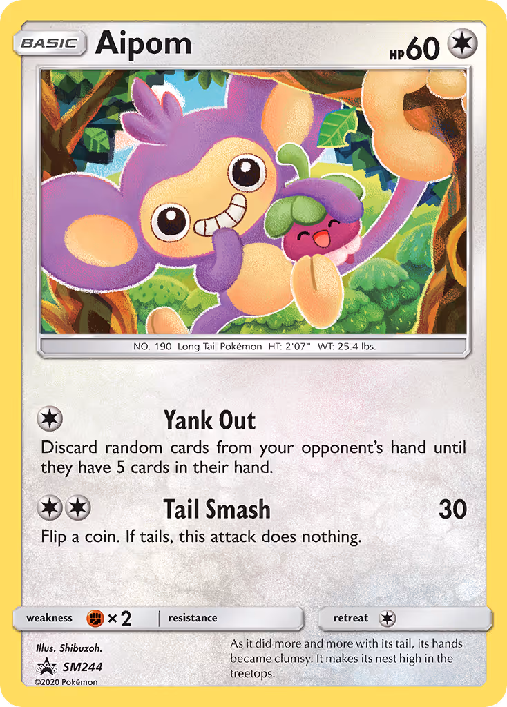 Aipom SM244 Pokemon card