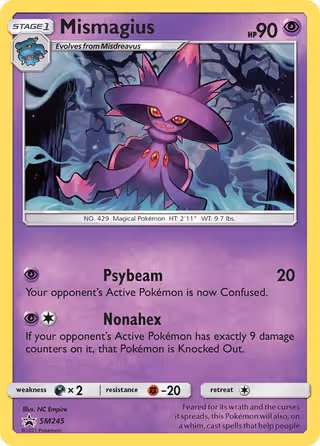 Mismagius SM245 Pokemon card