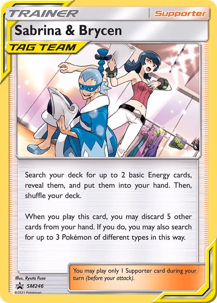 Sabrina & Brycen SM246 Pokemon card