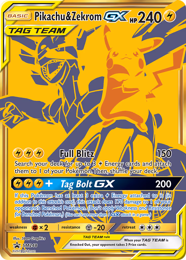 Pikachu & Zekrom GX SM248 Pokemon card