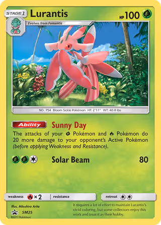 Lurantis SM25 Pokemon card
