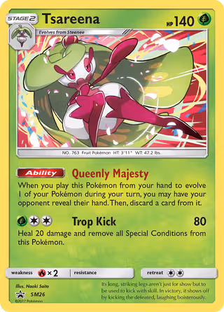 Tsareena SM26 Pokemon card