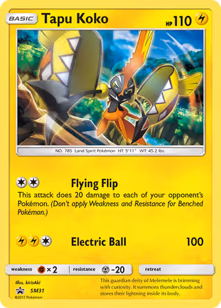 Tapu Koko SM31 Pokemon card