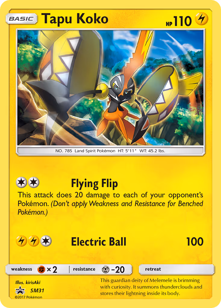 Tapu Koko SM31 Pokemon card