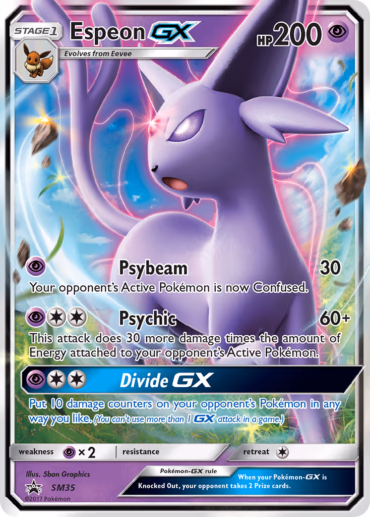 Espeon GX SM35 Pokemon card
