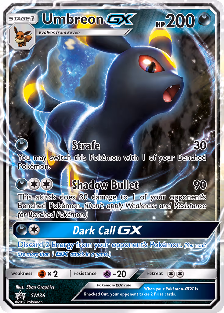 Umbreon GX SM36 Pokemon card