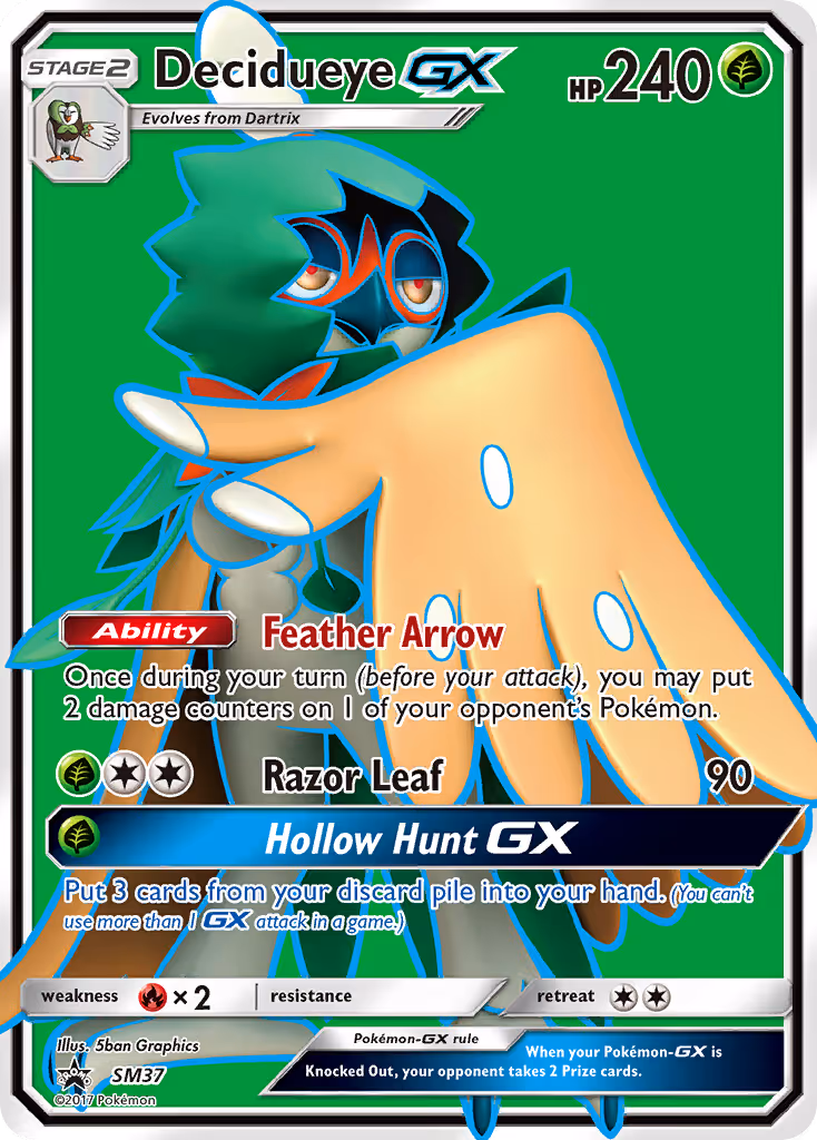 Decidueye GX SM37 Pokemon card