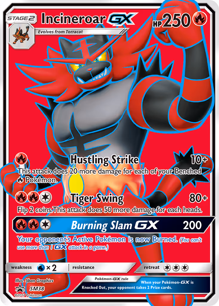 Incineroar GX SM38 Pokemon card