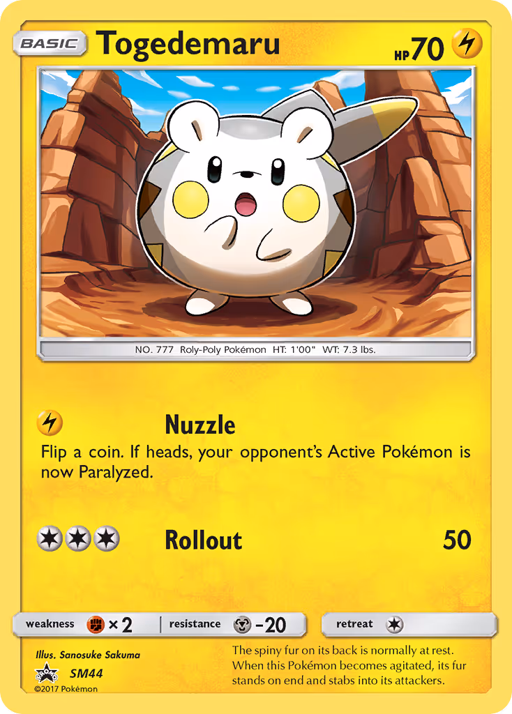 Togedemaru SM44 Pokemon card