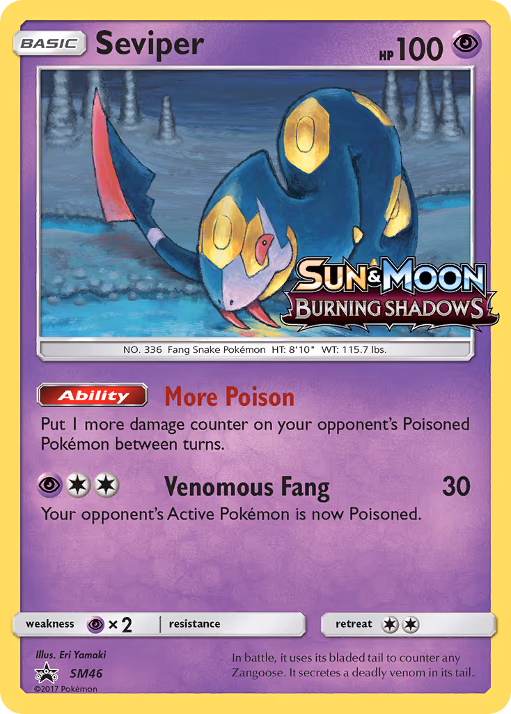 Seviper SM46 Pokemon card