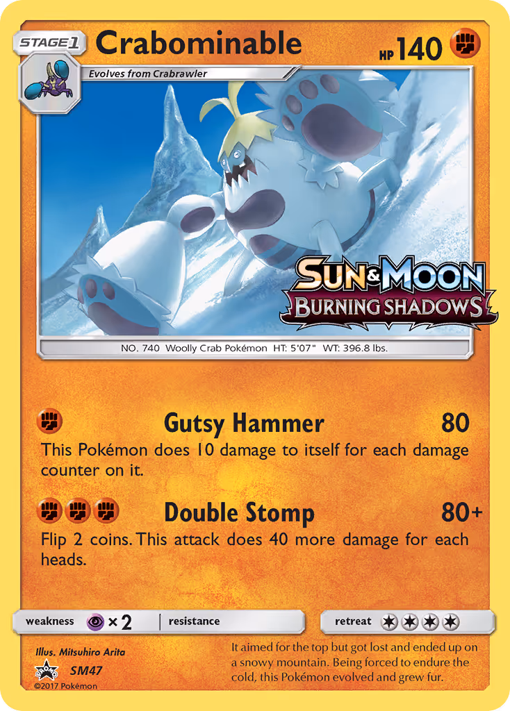 Crabominable SM47 Pokemon card