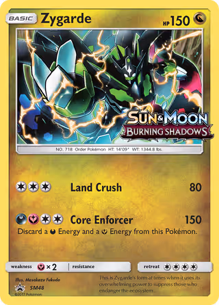 Zygarde SM48 Pokemon card