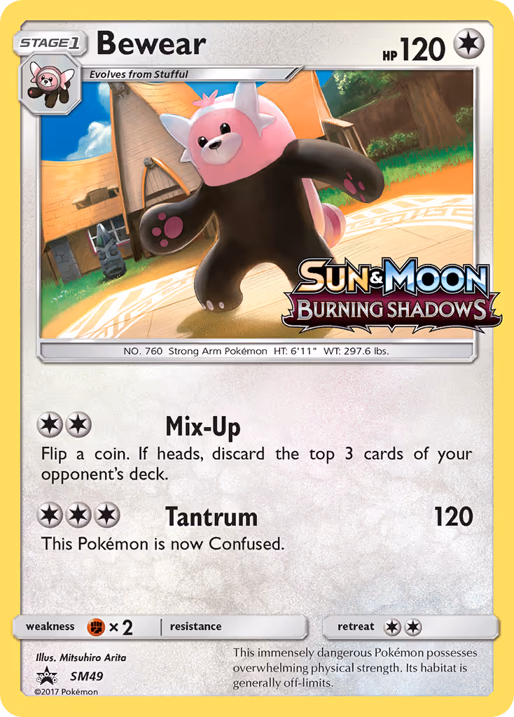 Bewear SM49 Pokemon card