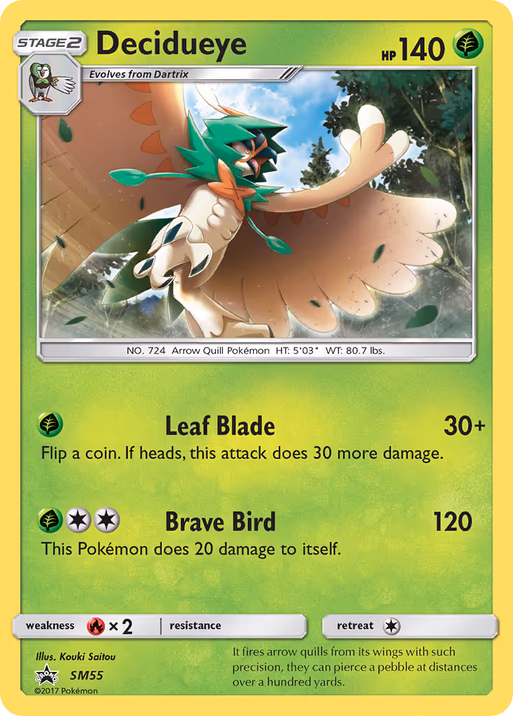 Decidueye SM55 Pokemon card