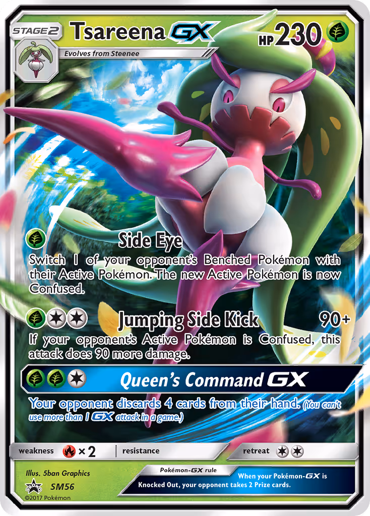 Tsareena GX SM56 Pokemon card