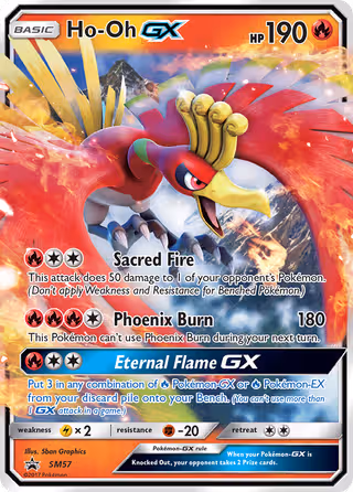 Ho-Oh GX SM57 Pokemon card