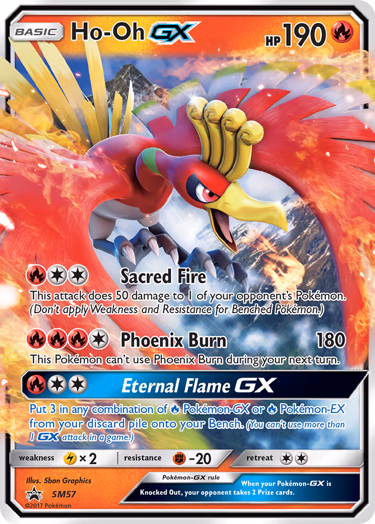 Ho-Oh GX SM57 Pokemon card