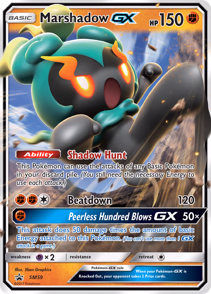 Marshadow GX SM59 Pokemon card