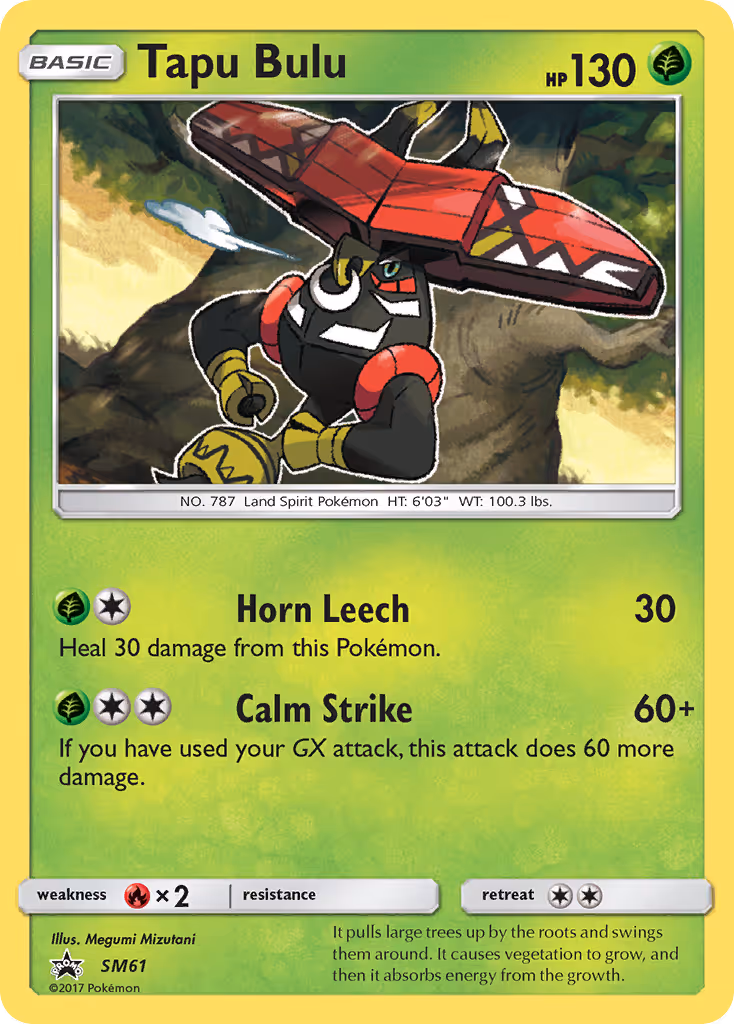 Tapu Bulu SM61 Pokemon card