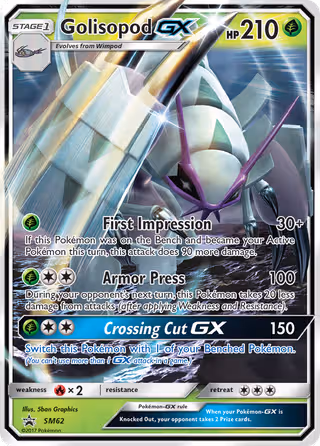 Golisopod GX SM62 Pokemon card