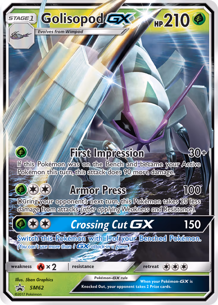 Golisopod GX SM62 Pokemon card