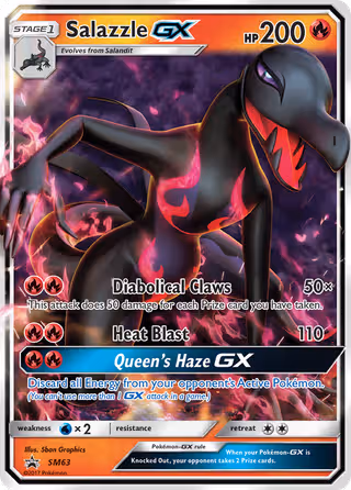 Salazzle GX SM63 Pokemon card